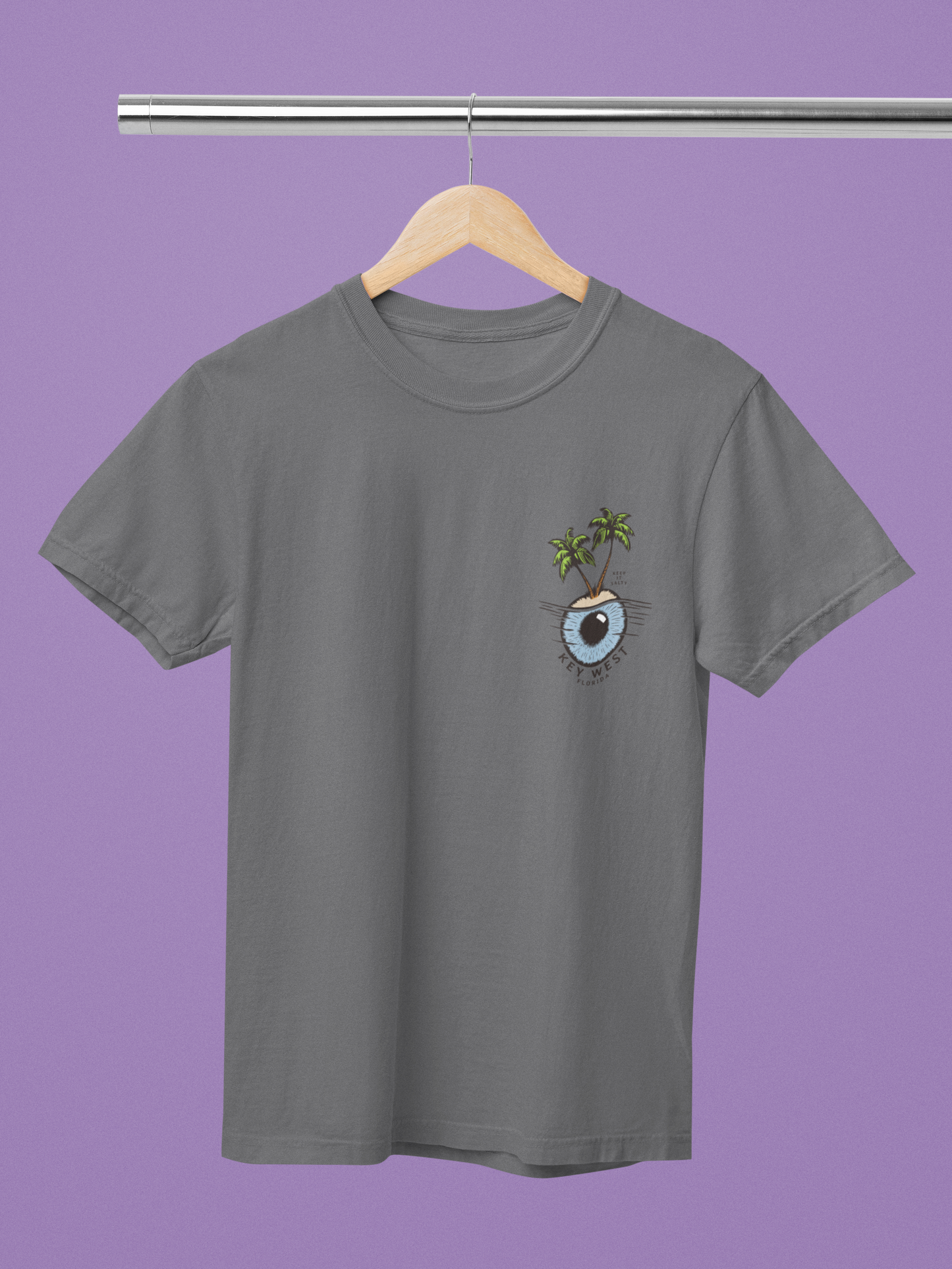 Garment Dyed Tee- EYE PALM TREE