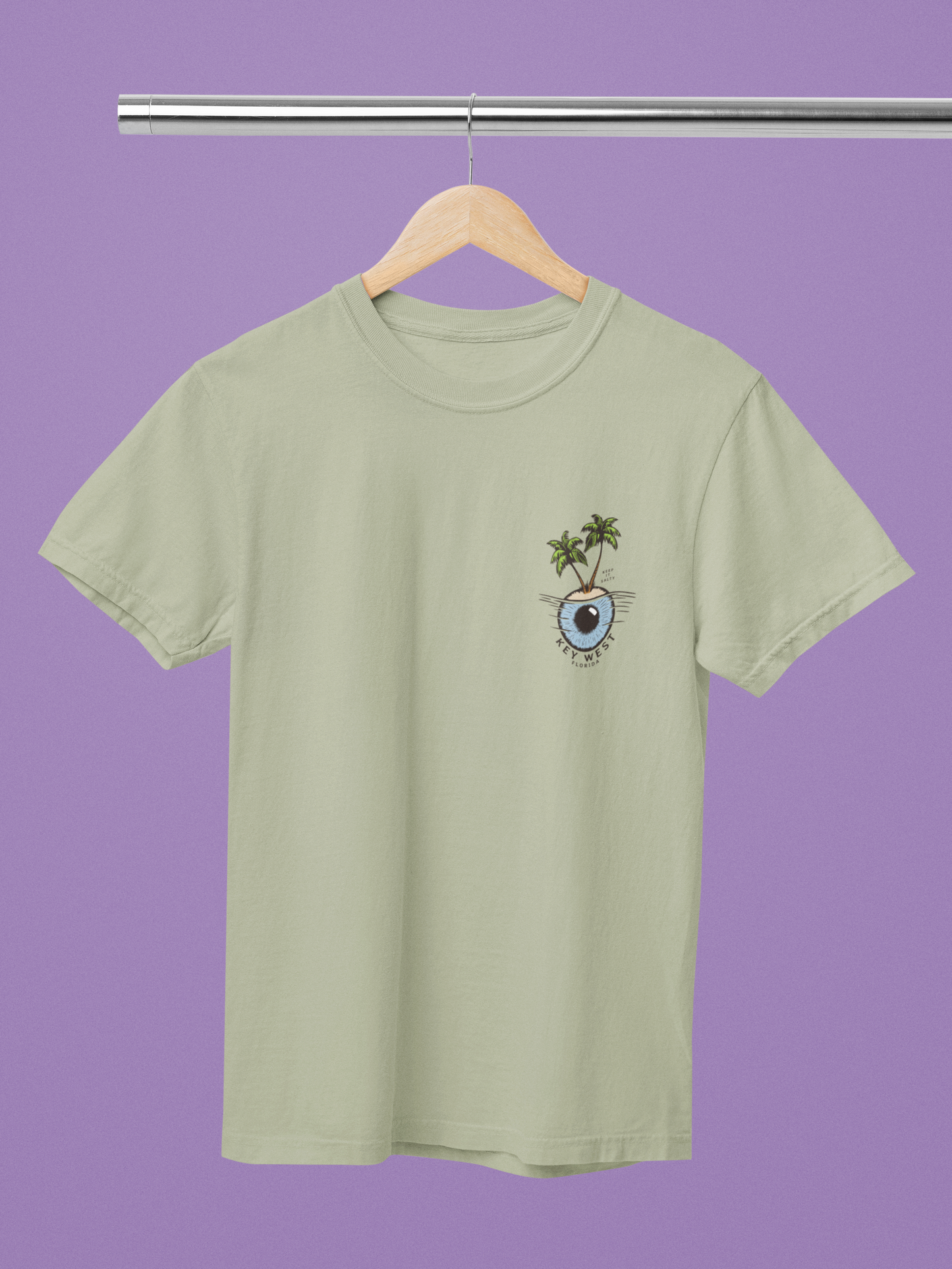 Garment Dyed Tee- EYE PALM TREE