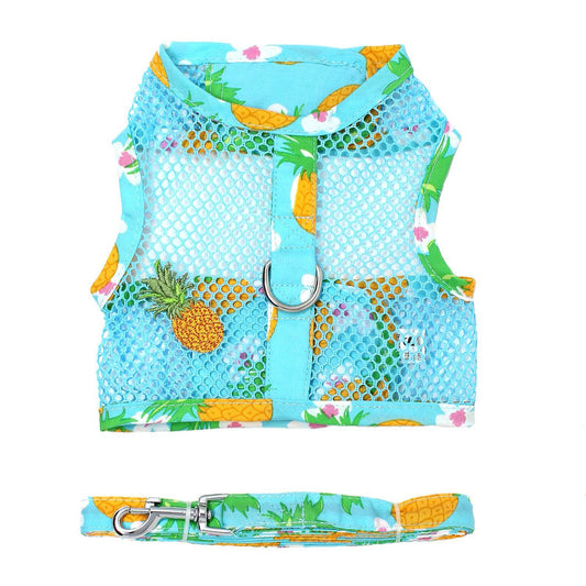 Cool Mesh Dog Harness with Leash - Pineapple Luau
