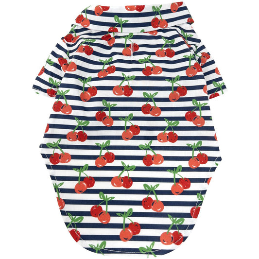 Hawaiian Camp Shirt - Cherry Stripe