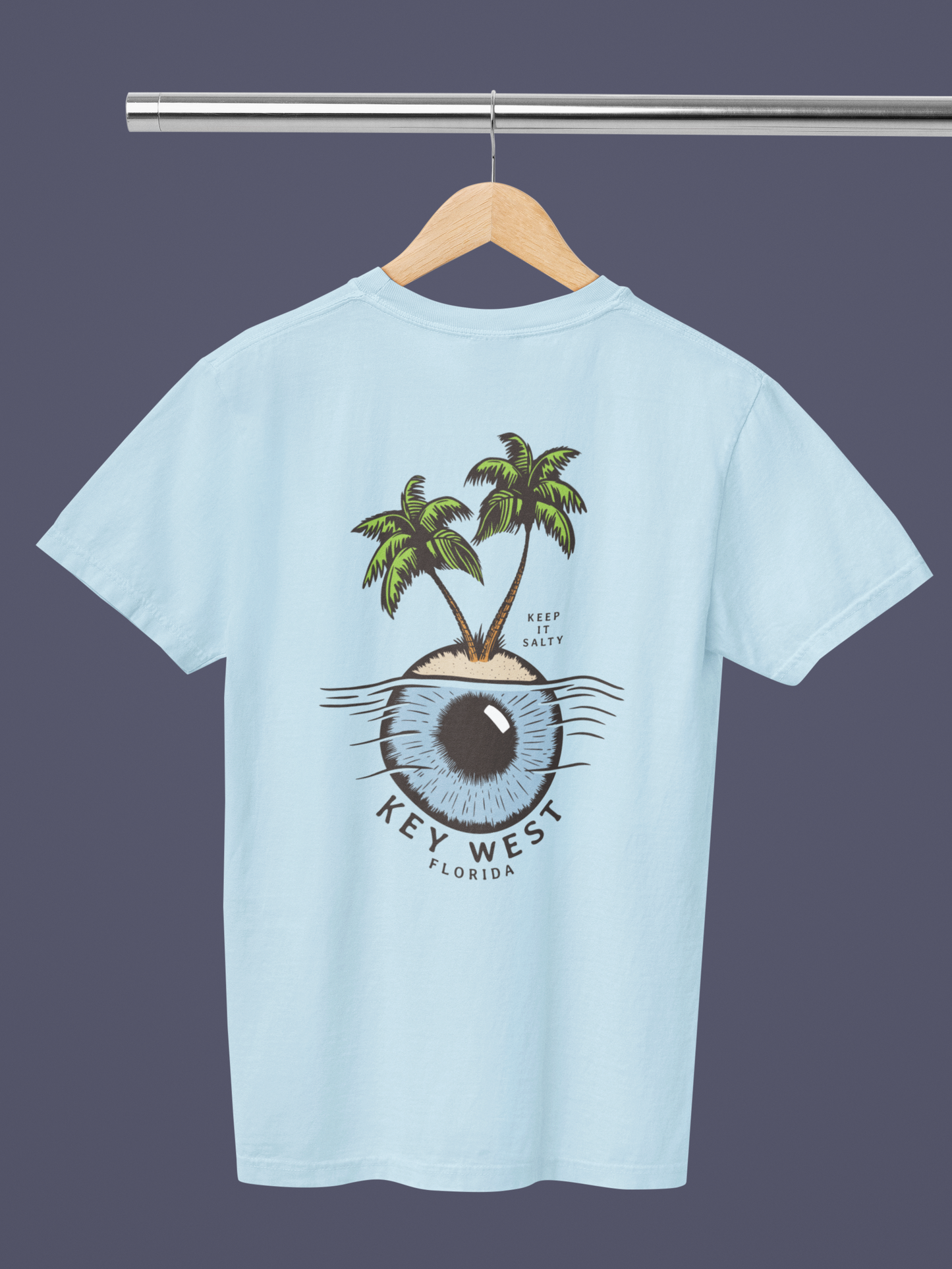 Garment Dyed Tee- EYE PALM TREE