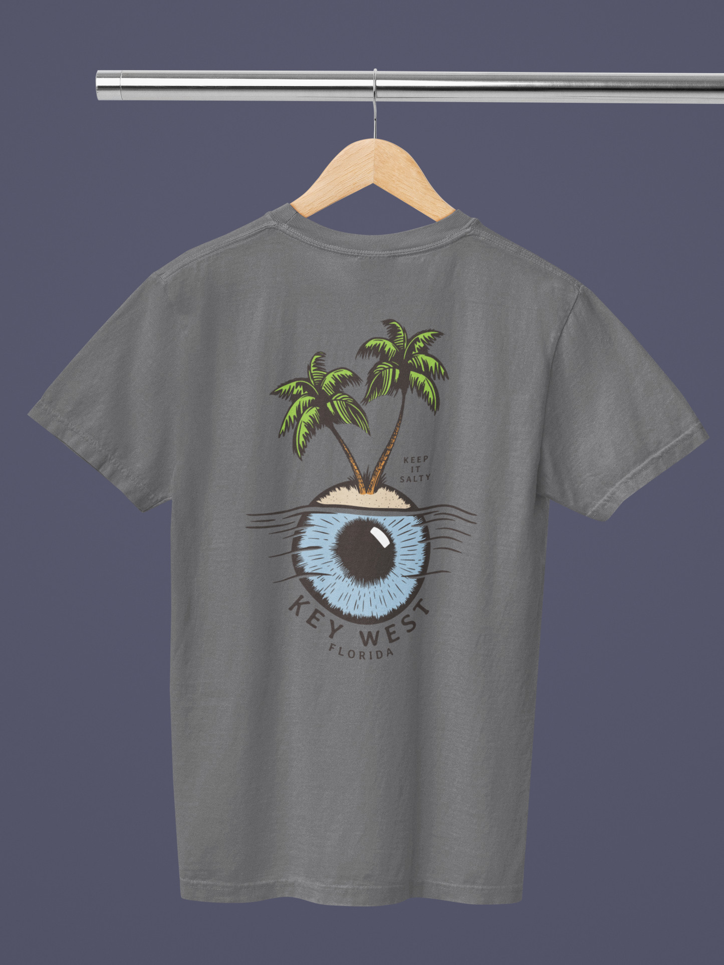 Garment Dyed Tee- EYE PALM TREE