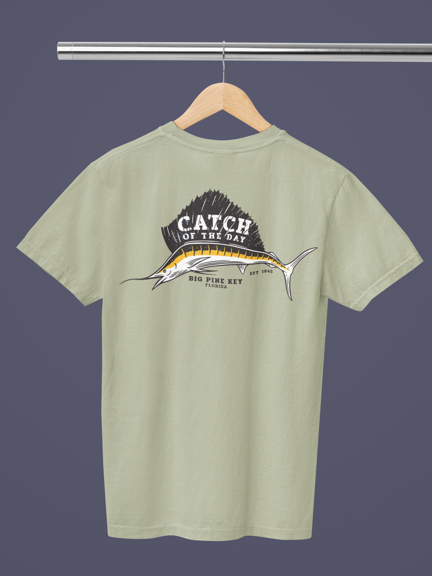 Garment Dyed Tee- CATCH OF THE DAY SAILFISH