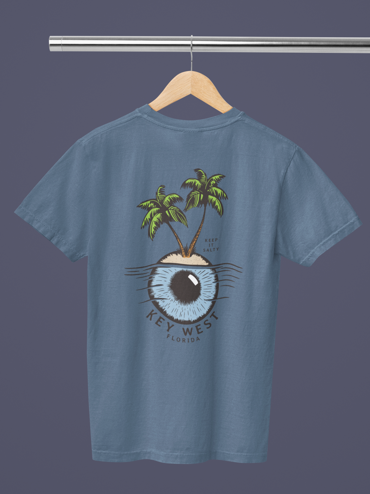 Garment Dyed Tee- EYE PALM TREE